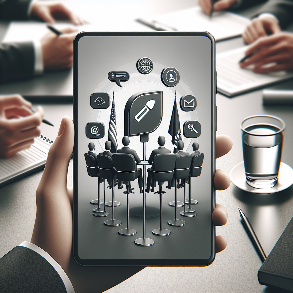 Politische Kommunikations-Apps